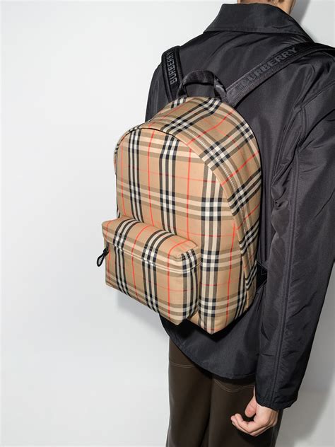 burberry check backpacks